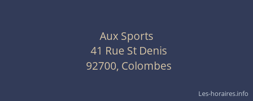 Aux Sports