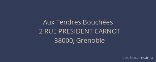 Aux Tendres Bouchées