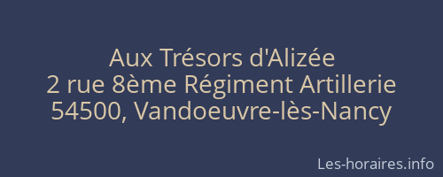 Aux Trésors d'Alizée