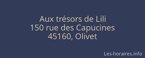 Aux trésors de Lili