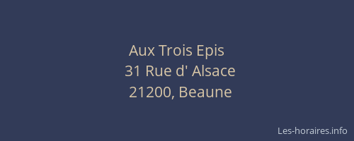 Aux Trois Epis