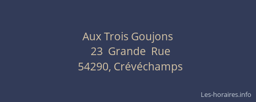 Aux Trois Goujons