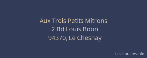 Aux Trois Petits Mitrons