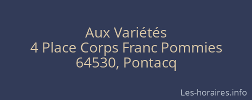 Aux Variétés