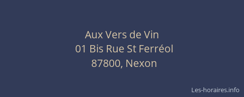 Aux Vers de Vin