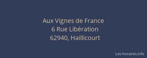 Aux Vignes de France