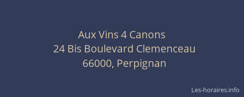 Aux Vins 4 Canons