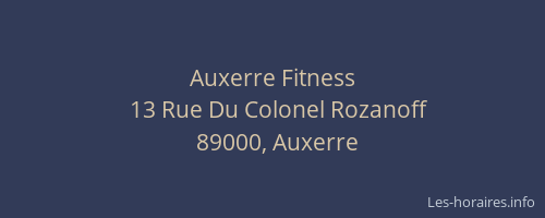Auxerre Fitness