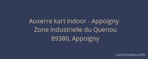 Auxerre kart indoor - Appoigny