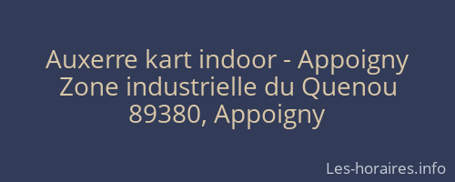 Auxerre kart indoor - Appoigny