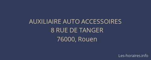 AUXILIAIRE AUTO ACCESSOIRES