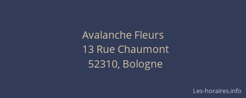 Avalanche Fleurs