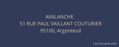 AVALANCHE