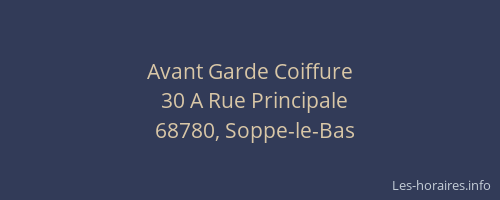 Avant Garde Coiffure
