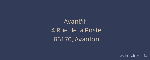 Avant'if