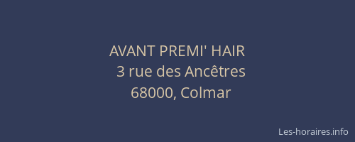 AVANT PREMI' HAIR