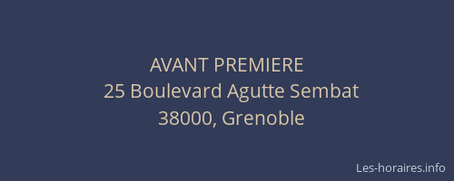 AVANT PREMIERE