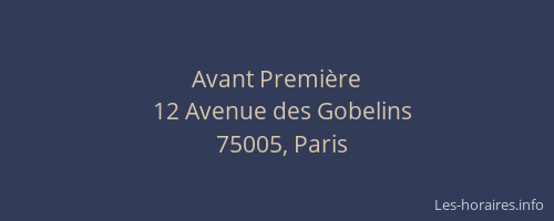 Avant Première