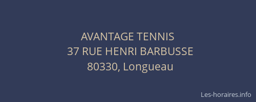AVANTAGE TENNIS