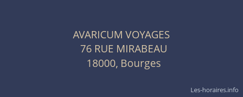 AVARICUM VOYAGES