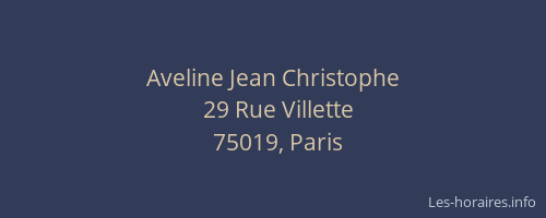 Aveline Jean Christophe