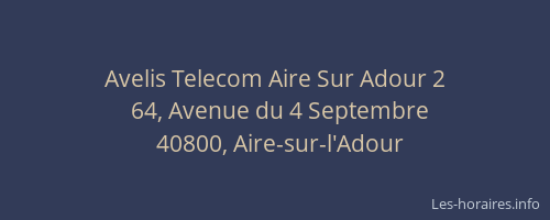 Avelis Telecom Aire Sur Adour 2