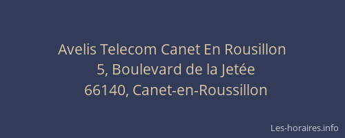 Avelis Telecom Canet En Rousillon