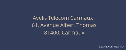 Avelis Telecom Carmaux