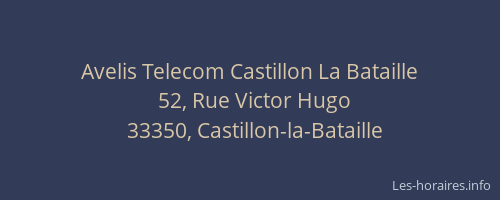 Avelis Telecom Castillon La Bataille