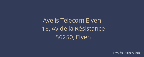 Avelis Telecom Elven