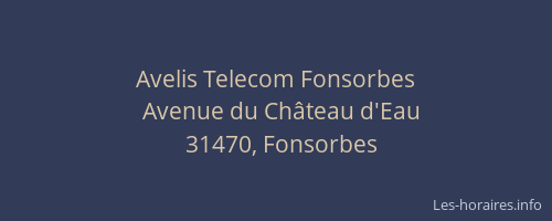 Avelis Telecom Fonsorbes