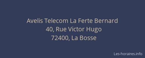 Avelis Telecom La Ferte Bernard