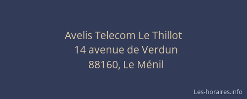 Avelis Telecom Le Thillot