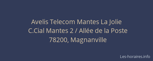 Avelis Telecom Mantes La Jolie