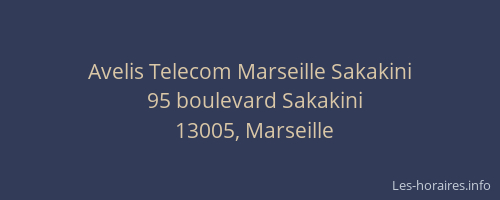 Avelis Telecom Marseille Sakakini