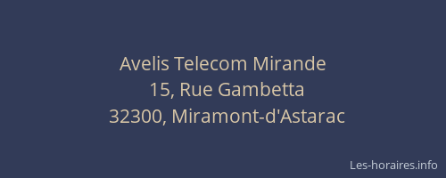 Avelis Telecom Mirande