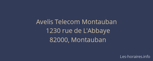 Avelis Telecom Montauban