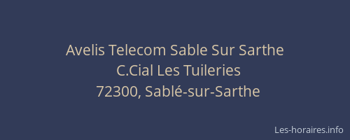 Avelis Telecom Sable Sur Sarthe