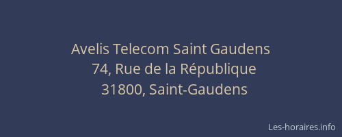 Avelis Telecom Saint Gaudens