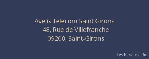 Avelis Telecom Saint Girons