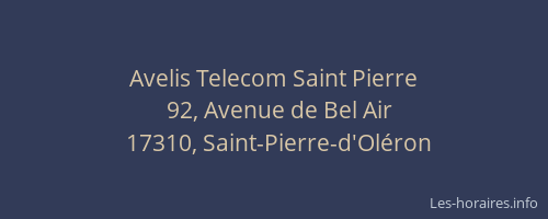 Avelis Telecom Saint Pierre