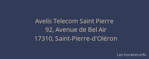 Avelis Telecom Saint Pierre