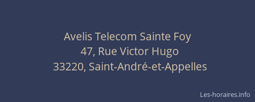 Avelis Telecom Sainte Foy