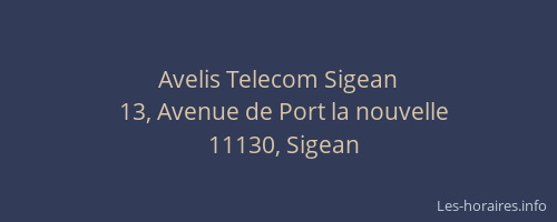 Avelis Telecom Sigean