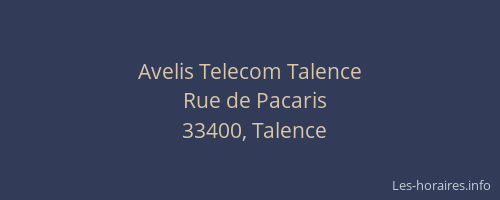 Avelis Telecom Talence