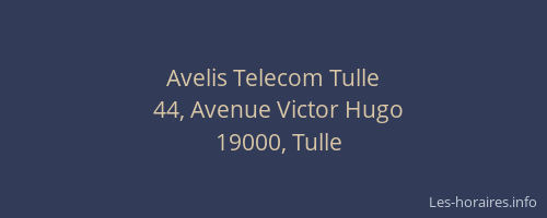 Avelis Telecom Tulle