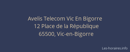 Avelis Telecom Vic En Bigorre
