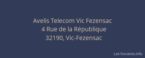 Avelis Telecom Vic Fezensac