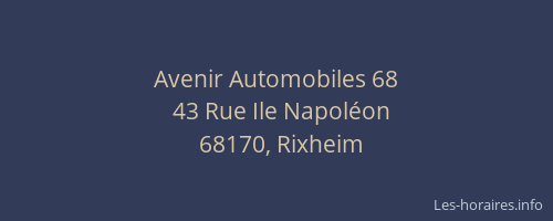 Avenir Automobiles 68