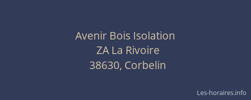Avenir Bois Isolation